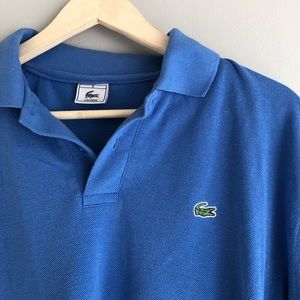 Lacoste Shirts - Lacoste Size 5 Blue Polo Short Sleeve Shirt Lacoste Shirts - Lacoste Size 5 Blue Polo Short Sleeve Shirt